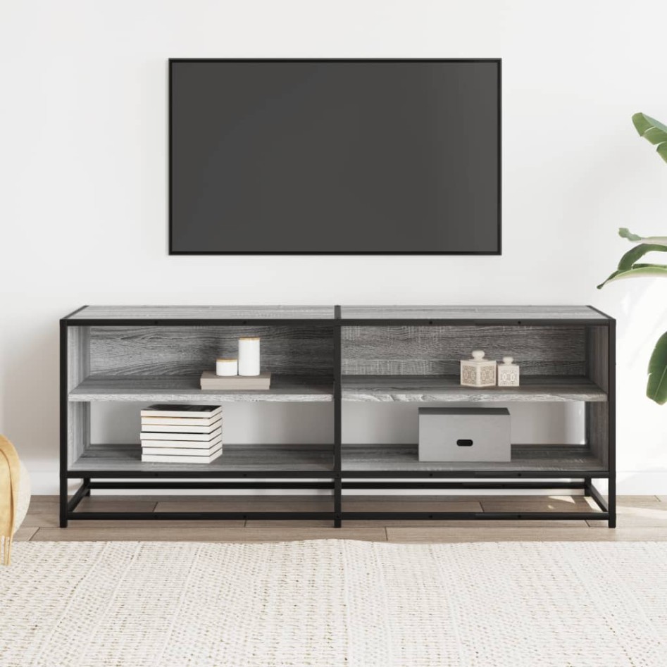 Mueble TV metal y madera ingeniería gris Sonoma 120,5x40x46