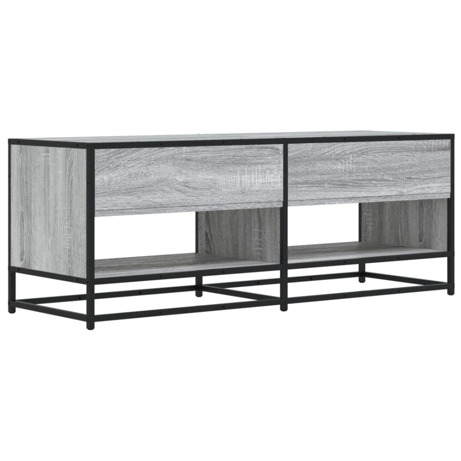 Mueble TV metal y madera ingeniería gris Sonoma 120,5x40x46