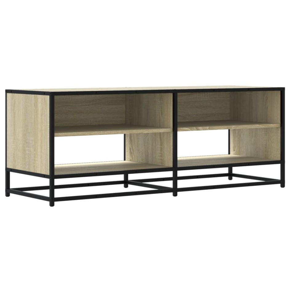 Mueble TV metal y madera ingeniería roble Sonoma 120,5x40x46