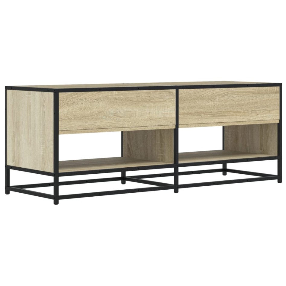 Mueble TV metal y madera ingeniería roble Sonoma 120,5x40x46