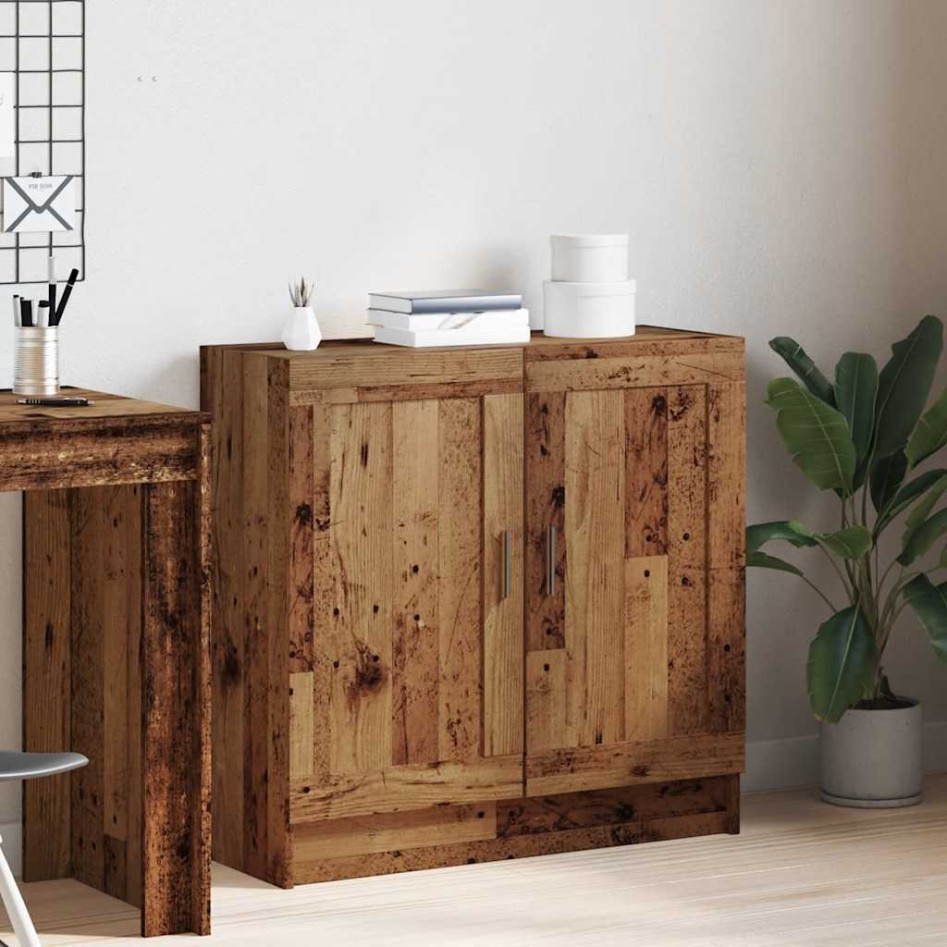 Estantería madera ingeniería madera envejecida 82,5x30,5x80