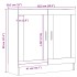 Estantería madera ingeniería madera envejecida 82,5x30,5x80