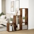 Librería divisora 3 niveles madera roble ahumado 123x29x123