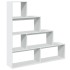 Librería divisora 4 niveles madera blanca 143,5x29x143,5
