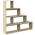 Librería divisora 4 niveles madera Sonoma 143,5x29x143,5