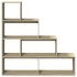 Librería divisora 4 niveles madera Sonoma 143,5x29x143,5