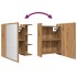 Armario espejo baño roble roble artisan 62,5x20,5x64