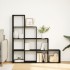 Librería divisora 4 niveles madera negra 131,5x29x131,5