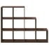 Librería divisora 3 niveles madera marrón 137,5x29x103,5