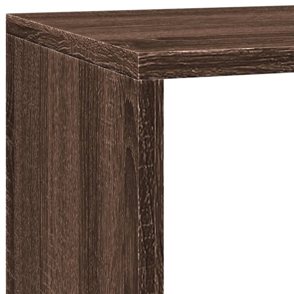 Librería divisora 3 niveles madera marrón 137,5x29x103,5