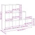 Librería divisora 3 niveles madera marrón 137,5x29x103,5