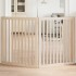 Puerta para perros plegable 2 paneles madera de álamo 160