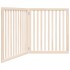 Puerta para perros plegable 2 paneles madera de álamo 160