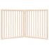 Puerta para perros plegable 2 paneles madera de álamo 160