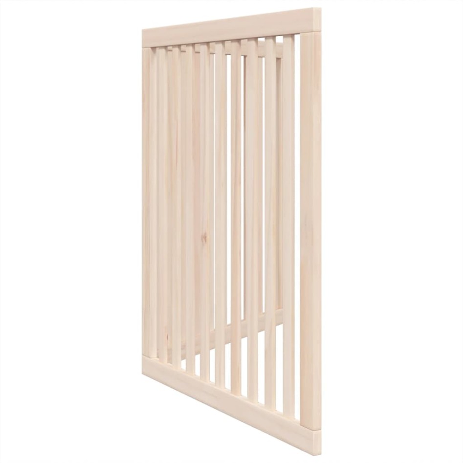 Puerta para perros plegable 2 paneles madera de álamo 160