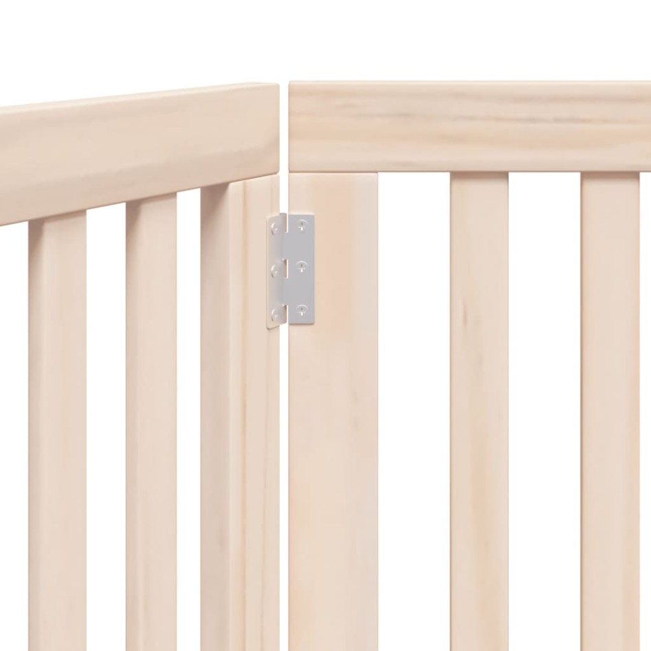 Puerta para perros plegable 2 paneles madera de álamo 160