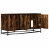 Mueble TV metal y madera ingeniería roble humo 100x35x50