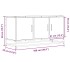 Mueble TV metal y madera ingeniería roble humo 100x35x50