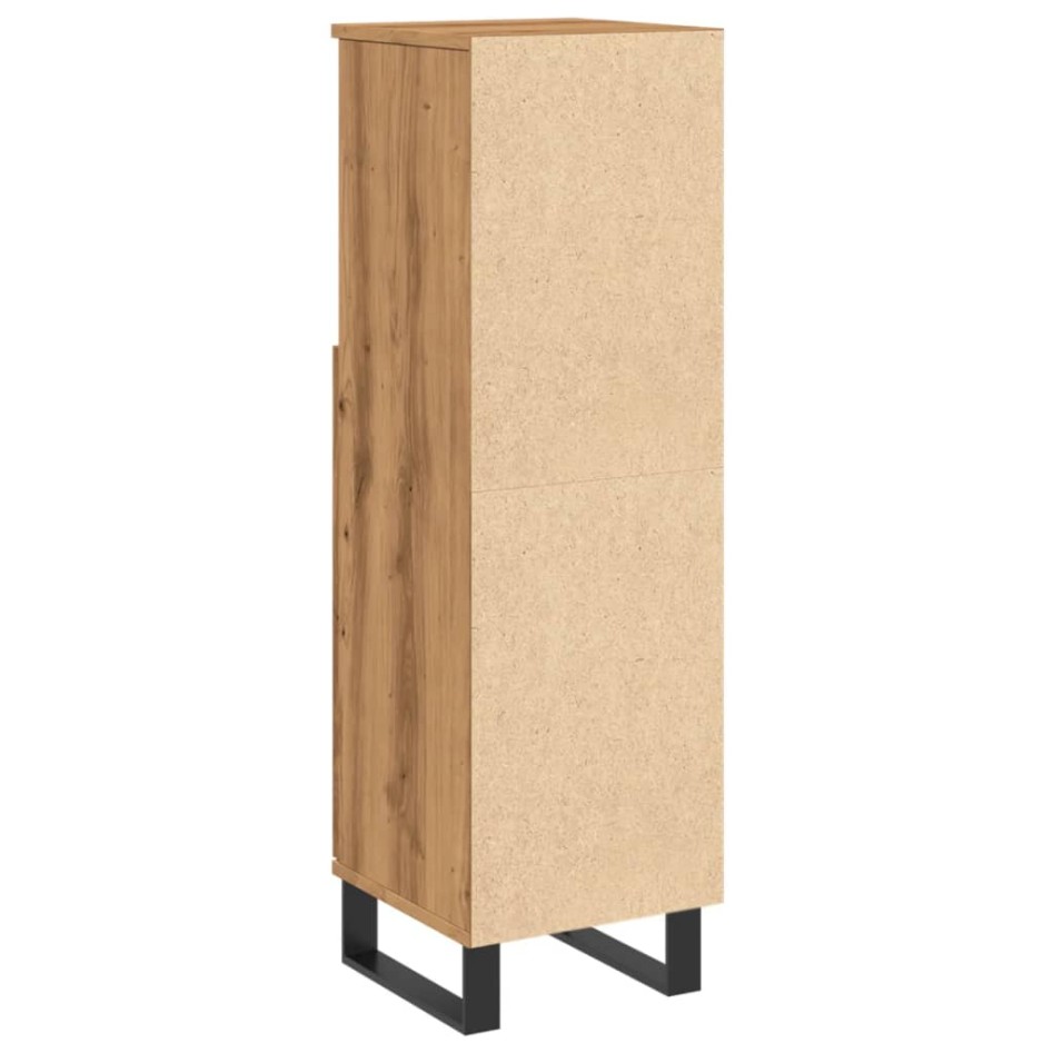 Armario de baño madera de ingeniería roble artisan 30x30x100