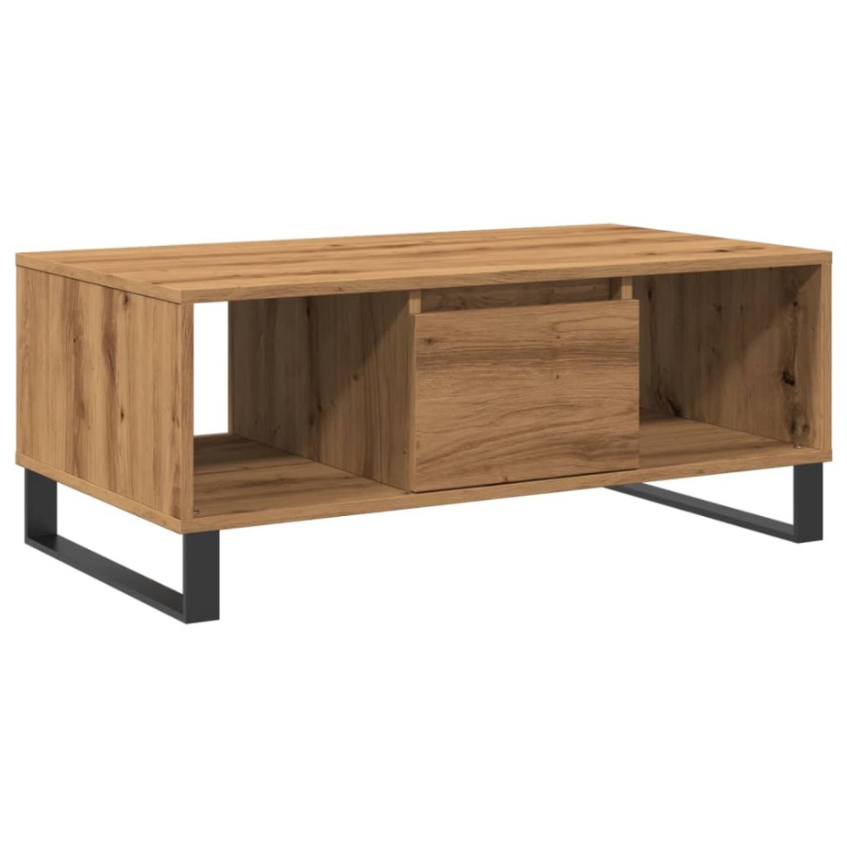Mesa de centro madera de ingeniería roble artisan 90x50x36,5