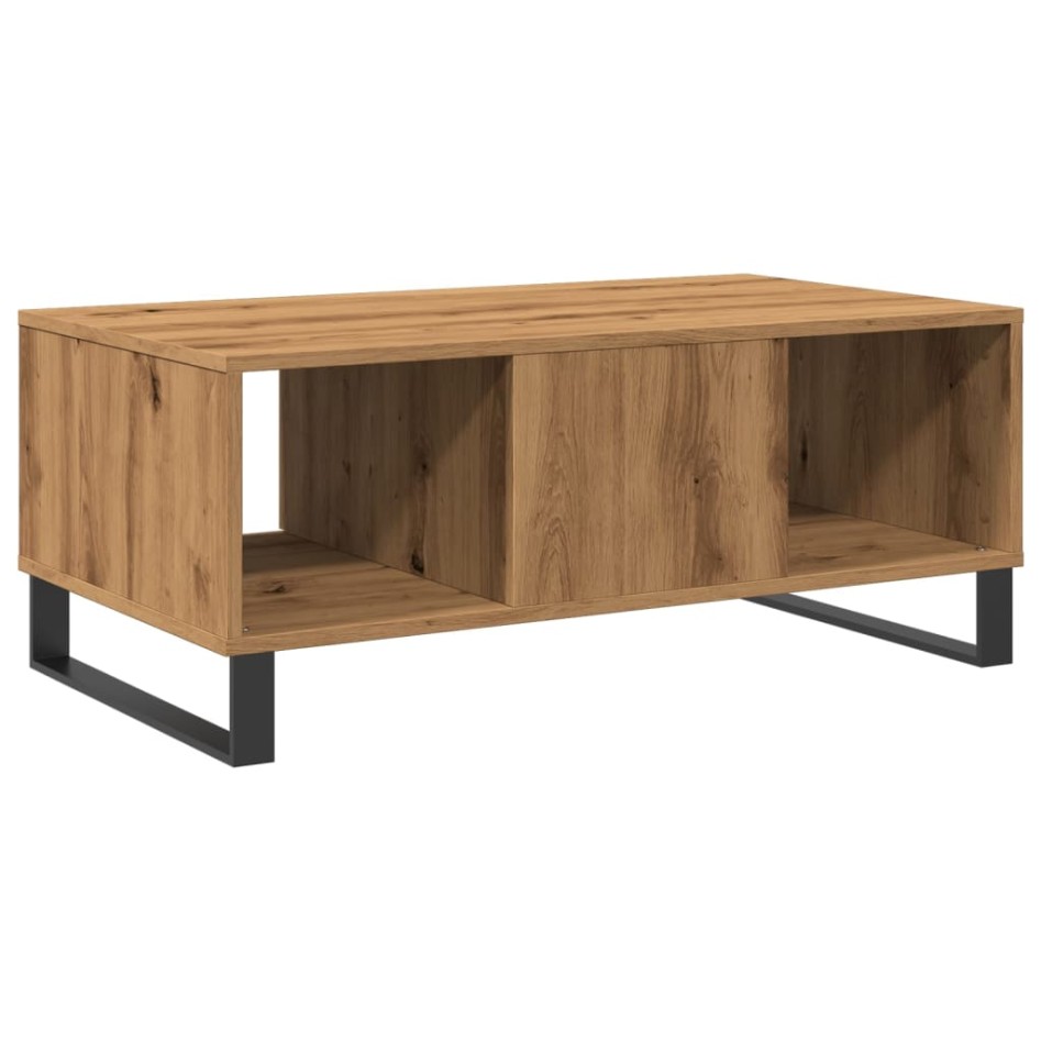 Mesa de centro madera de ingeniería roble artisan 90x50x36,5