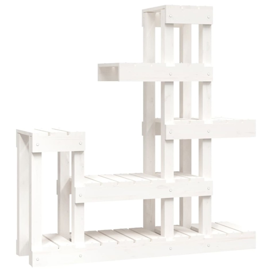 Soporte para plantas madera maciza de pino blanco 92x25x97