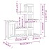 Soporte para plantas madera maciza de pino blanco 92x25x97
