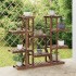 Soporte para flores madera maciza de abeto 110x25x110,5