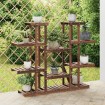 Soporte para flores madera maciza de abeto 110x25x110,5 cm
