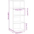 Aparador alto madera de ingeniería marrón roble 50x41x124