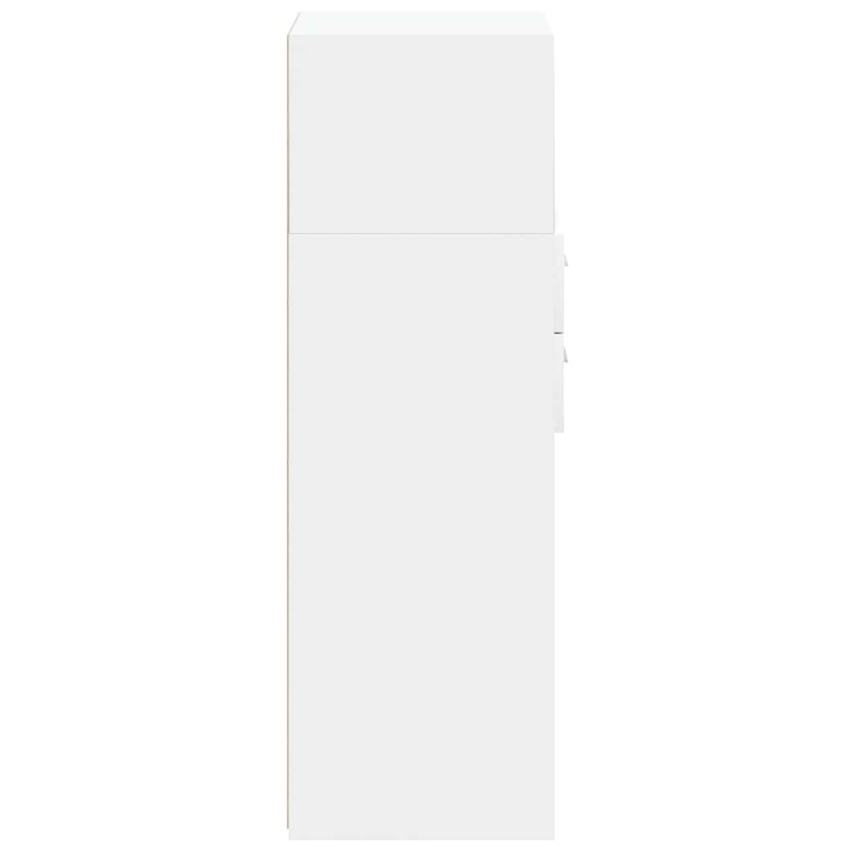 Aparador alto madera de ingeniería blanco 40x42,5x124