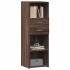 Aparador alto madera de ingeniería marrón roble 40x42,5x124