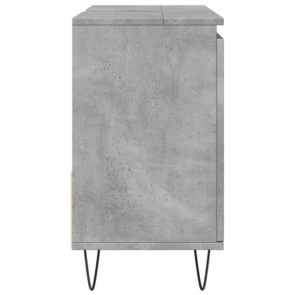 Mueble de lavabo madera ingeniería gris hormigón 65x33x60