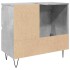 Mueble de lavabo madera ingeniería gris hormigón 65x33x60