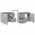 Mueble de lavabo madera ingeniería gris hormigón 65x33x60