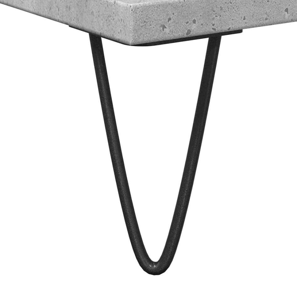 Mueble de lavabo madera ingeniería gris hormigón 65x33x60