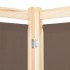 Biombo divisor de 6 paneles de tela marrón 240x170x4