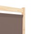 Biombo divisor de 6 paneles de tela marrón 240x170x4