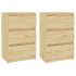 Mesitas de noche 2 uds madera maciza de pino 40x29,5x64