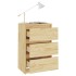 Mesitas de noche 2 uds madera maciza de pino 40x29,5x64