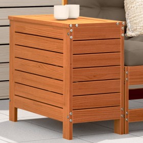 Taburete de jardín madera de pino marrón cera 62x31,5x52