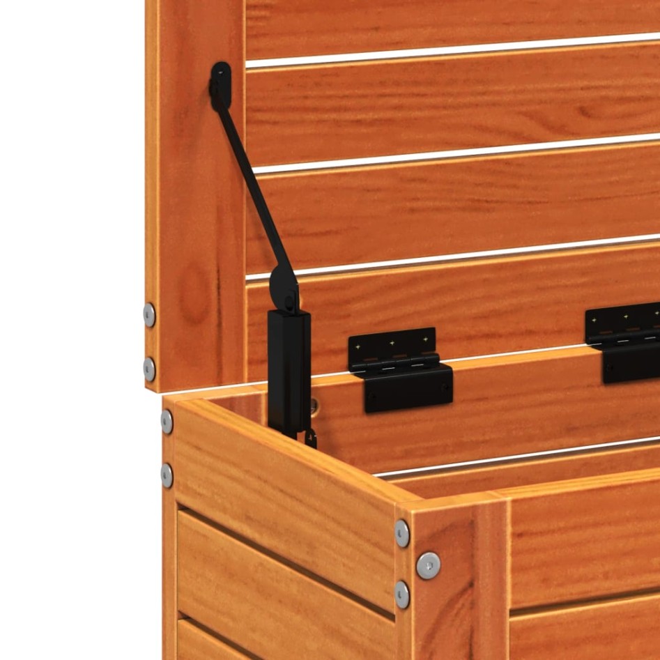 Taburete de jardín madera de pino marrón cera 62x31,5x52