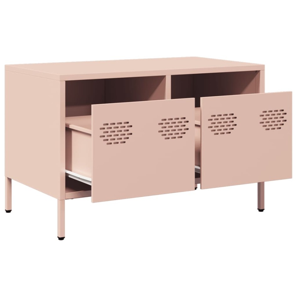 Mueble para TV acero laminado en frío rosa 68x39x43,5