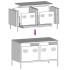 Mueble para TV acero laminado en frío rosa 68x39x43,5