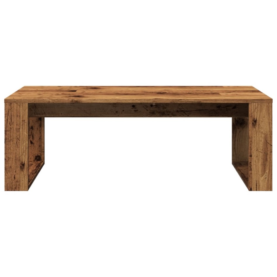 Mesa de centro madera de ingeniería envejecida 102x50x35