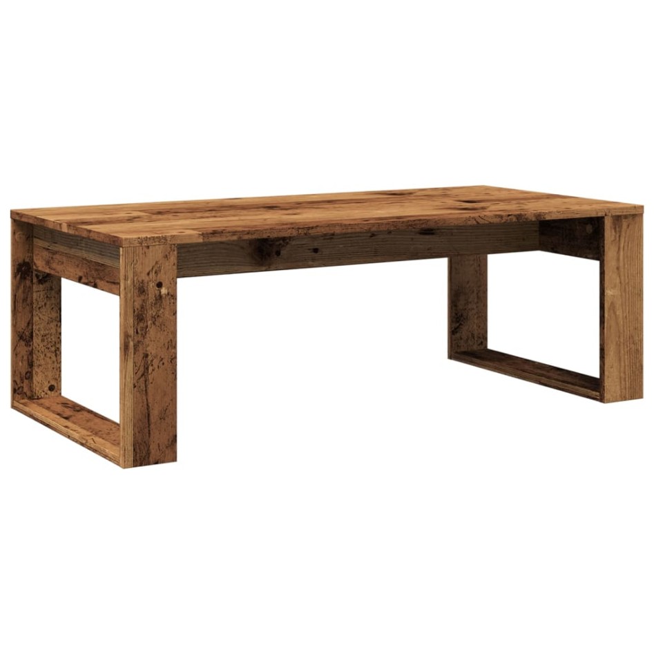 Mesa de centro madera de ingeniería envejecida 102x50x35
