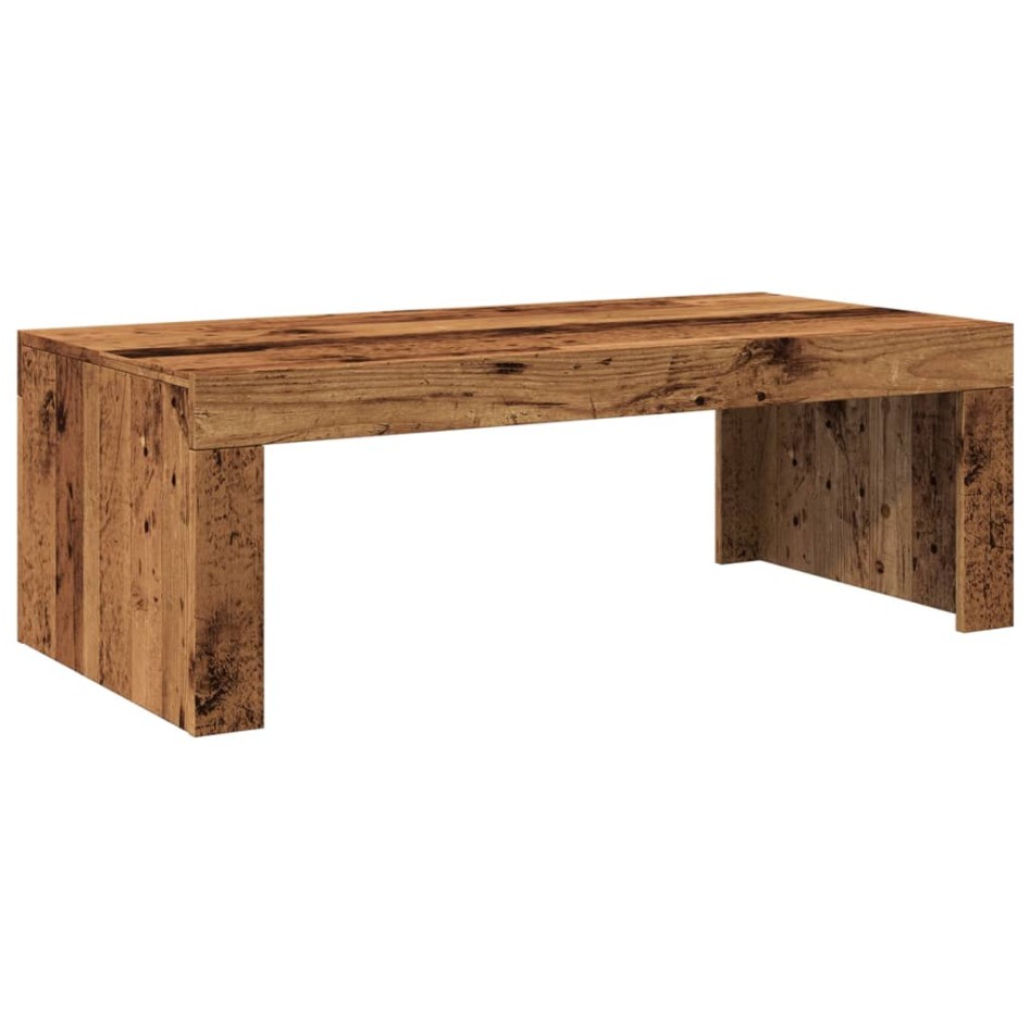 Mesa de centro madera de ingeniería envejecida 102x50x35