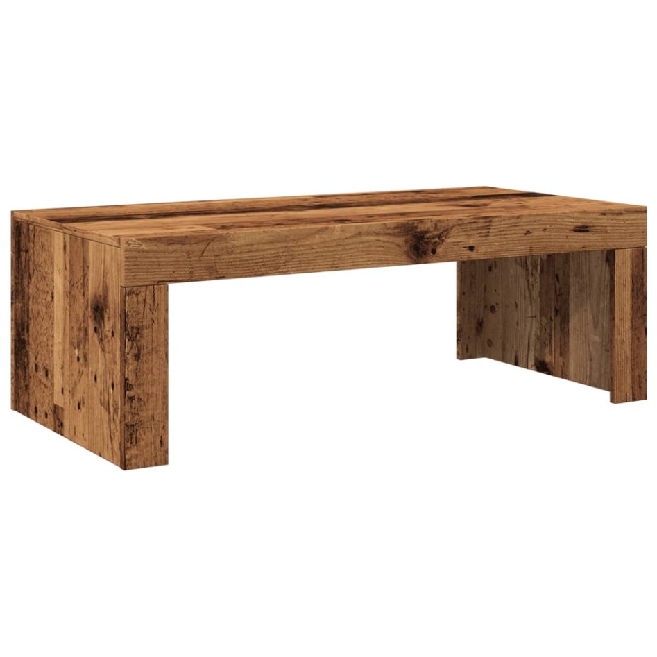 Mesa de centro madera de ingeniería envejecida 102x50x35
