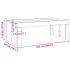 Mesa de centro madera de ingeniería envejecida 102x50x35