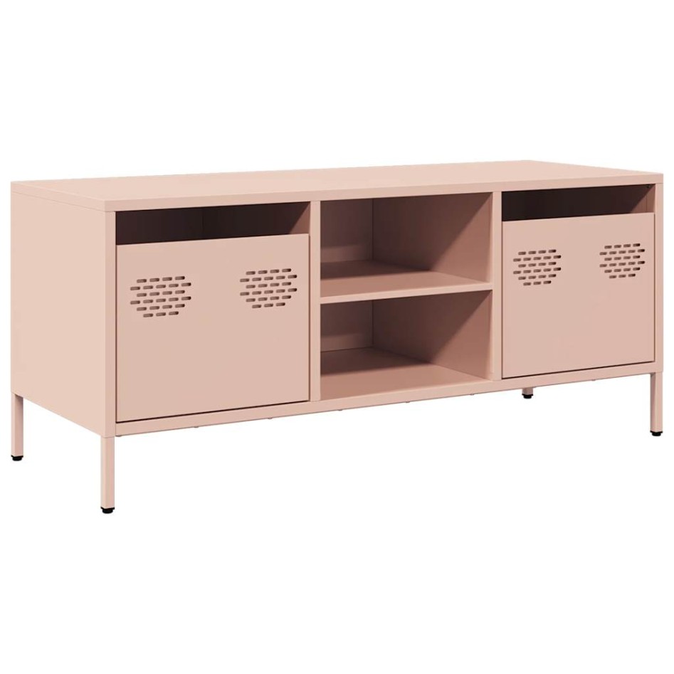 Mueble para TV acero laminado en frío rosa 101,5x39x43,5